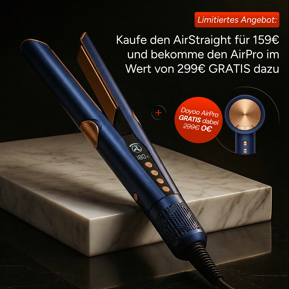 AirStraight 2in1 Glatt- und Föhnstyler